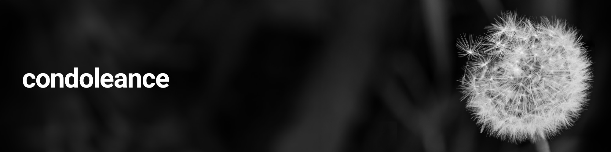 banner Condoleance