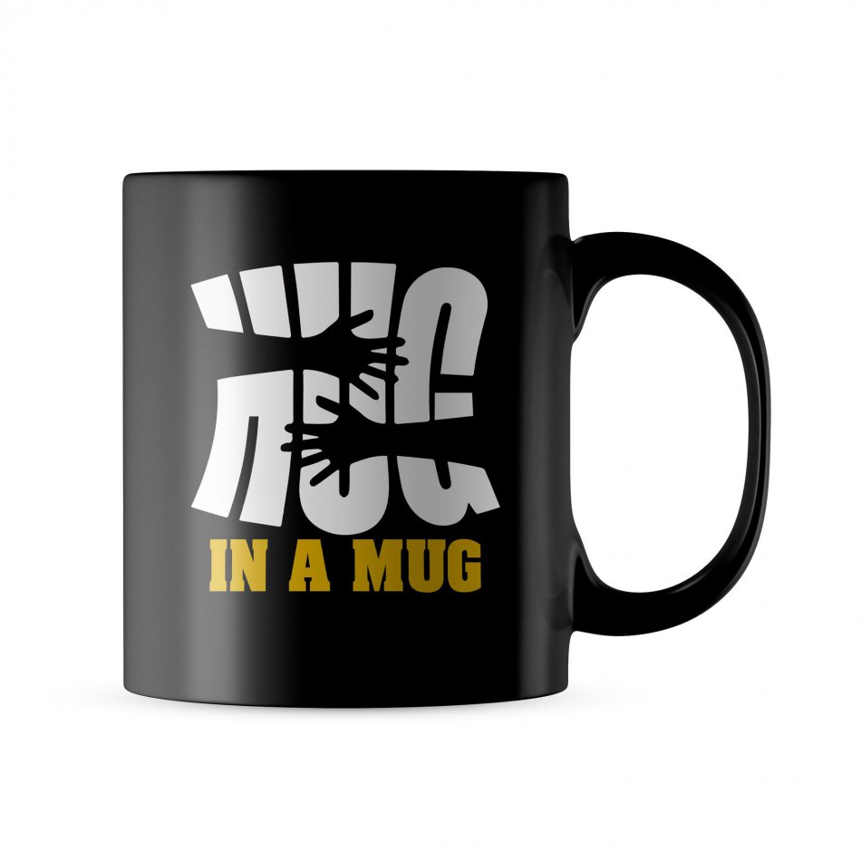 Hug in a Mug - Zwart