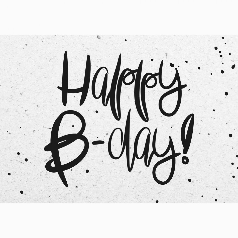 Verjaardag Happy Birthday Calligraphic
