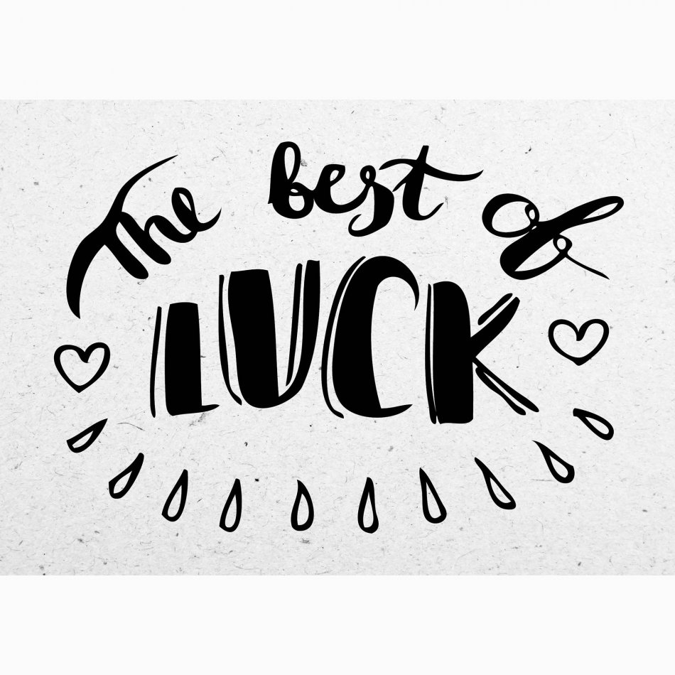 Collega The best of luck - black on white