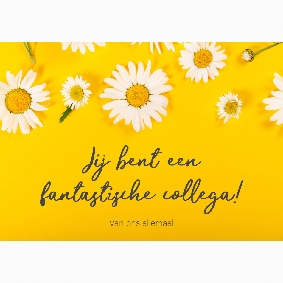 Compliment Fantastische collega
