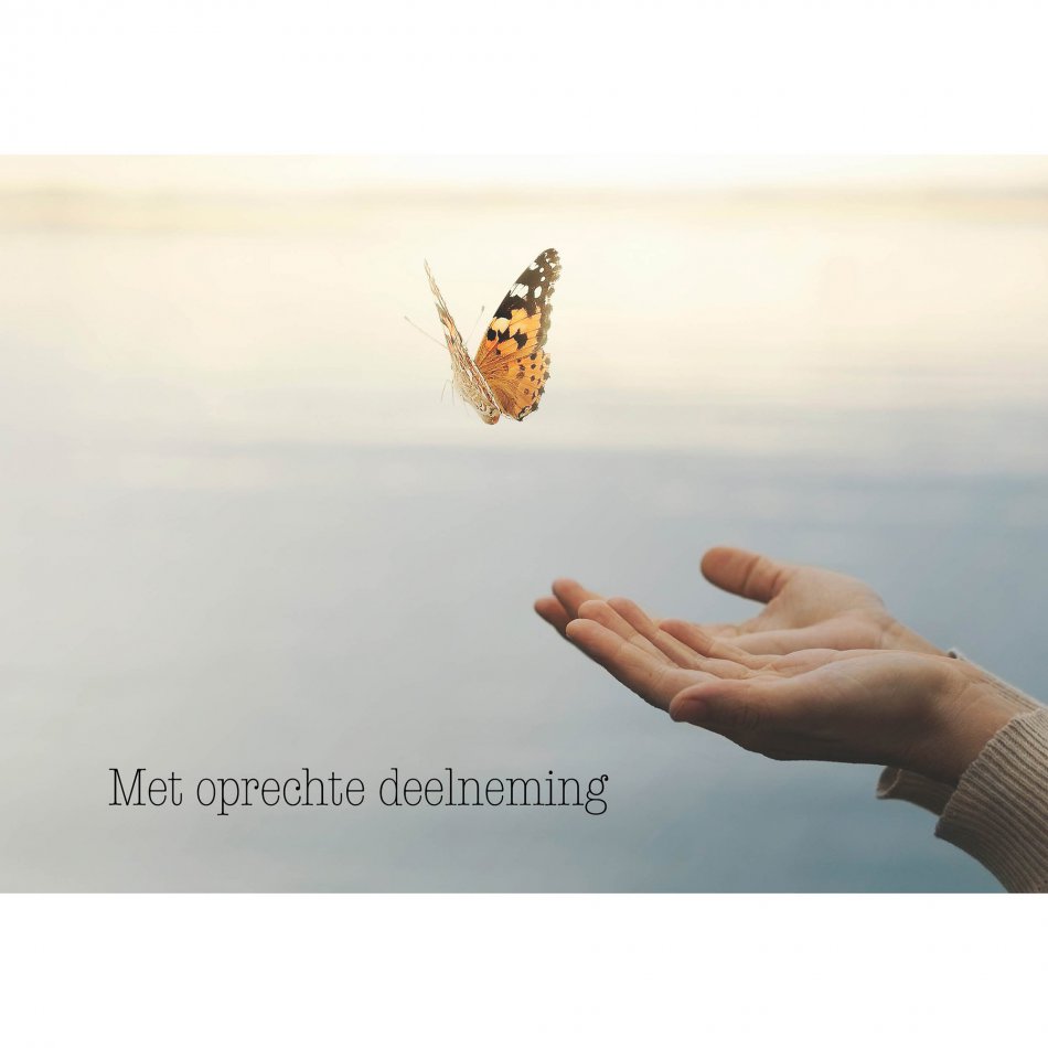 Kaart Condoleance Butterfly