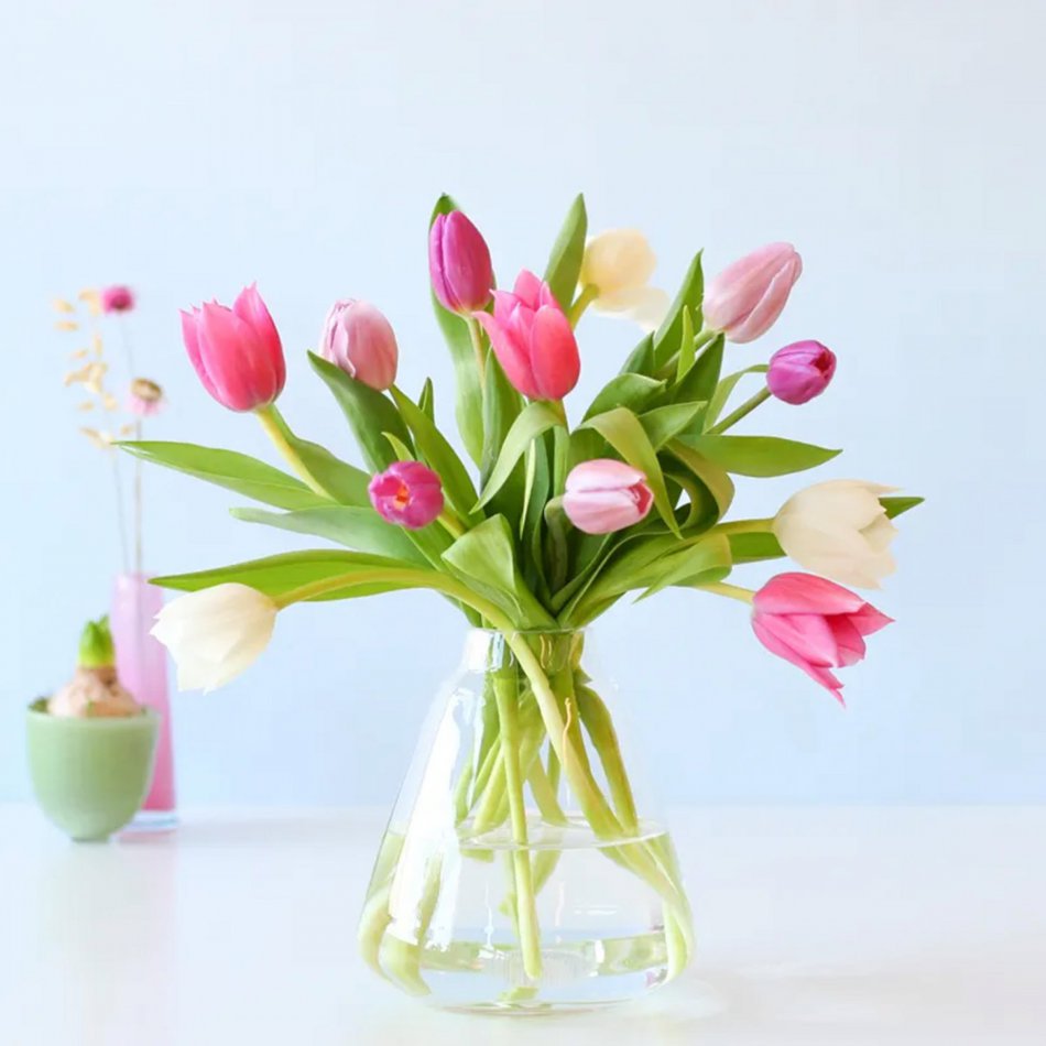 Brievenbus Tulpen Pastel