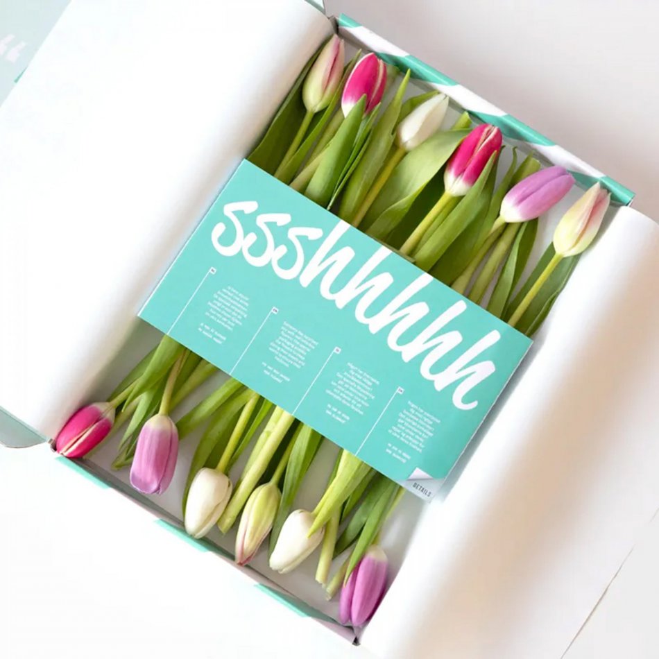 Brievenbus Tulpen Pastel